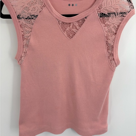 3 three dots pink short sleeve tee T-shirt size large - Picture 5 of 14